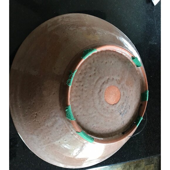 Vintage 1970’s Handmade Extremely Large "Cloud" Pottery Bowl Signed By Artist - Picture 9 of 10